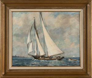KNAUTH Arnold 1918-2017,Yachting scene,Eldred's US 2023-04-07