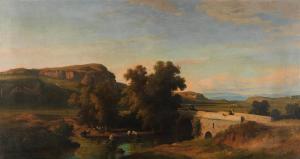 KNEBEL Jnr. Franz 1809-1877,Landscape near Rome,1857,Bonhams GB 2023-09-28