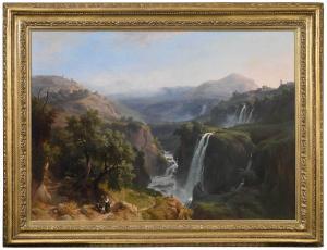 KNEBEL Jnr. Franz 1809-1877,The Cascades of Tivoli,1865,Brunk Auctions US 2023-02-03