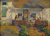 KNEELAND Roy C. 1891-1982,Figures on a Porch,Skinner US 2009-05-15
