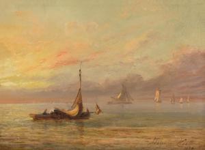 KNELL Adolphus 1860-1890,Fishing in calm waters,1885,Bonhams GB 2024-03-14