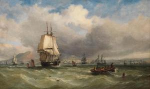 KNELL William Adolphus 1805-1875,A frigate off Leith, Edinburgh,Bonhams GB 2024-04-24