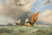 KNELL William Adolphus 1805-1875,Shipping off the coast,Tennant's GB 2021-09-18