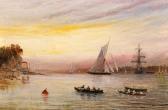 KNELL William Adolphus 1805-1875,Shipping Scene at Dusk off Cowes,John Nicholson GB 2018-11-28