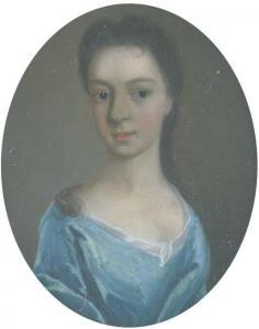 KNELLER Godfrey 1646-1723,A young lady in low-cut blue dress with white unde,Christie's 2004-12-07