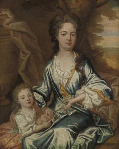 KNELLER Godfrey 1646-1723,Portrait of a mother and child, three-quarter-leng,Christie's 2008-04-23