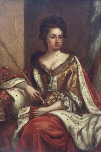 KNELLER Godfrey 1646-1723,Seated Portrait of Queen Anne with Cr,19th century,David Duggleby Limited 2024-03-15