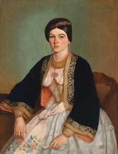 knezevic Uros,Bildniseiner Schwester von Stevan Petrovic Knicani,1850,Palais Dorotheum 2010-04-20