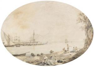 KNIEP Christian Heinrich 1755-1825,Blick auf den Hafen von Neapel mit dem,c.1800,Ketterer 2016-11-25