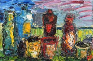 KNIGHT Alan 1949,Bottles and Pots,2013,Peter Wilson GB 2024-03-28