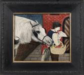 KNIGHT C. B,Horse stealing an apple,1882,Pook & Pook US 2014-01-17
