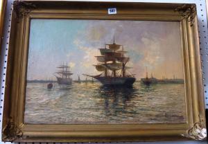 KNIGHT Edwin H 1900-1900,Ships in harbour,Bellmans Fine Art Auctioneers GB 2014-09-12