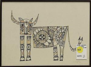 KNIGHT F.,Cubist Bull,1972,Clars Auction Gallery US 2013-11-09
