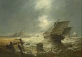 KNIGHT George 1872-1892,A Lugger in Moonlight,David Lay GB 2021-01-28