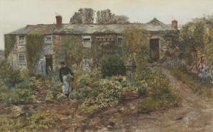 KNIGHT John William Buxton 1843-1908,A Cornish cottage garden,Christie's GB 2022-03-24