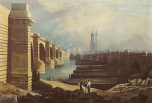KNIGHT John William Buxton,View of the Old and New London Bridges previous to,Rosebery's 2017-09-30