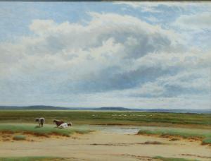 KNIGHT Joseph,Cattle and Sheep on an Estuary,1907,Bamfords Auctioneers and Valuers 2023-01-19