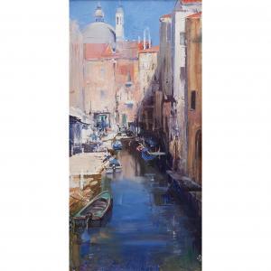 KNIGHT Kenneth 1956,A Quiet Canal, Venice,Leonard Joel AU 2024-03-05