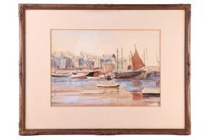 KNIGHT Laura 1877-1970,No. 1 Fishing Boats,Dawson's Auctioneers GB 2024-03-28