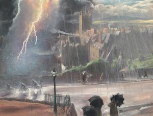 KNIGHT Laura 1877-1970,Storm over our town, Malvern,Christie's GB 2009-12-16