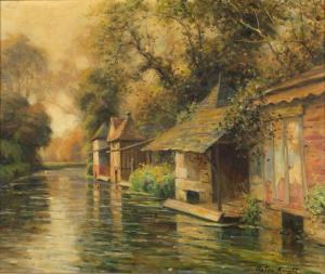 KNIGHT Louis Aston 1873-1948,Bord de rivière dans l'Eure,Aguttes FR 2023-11-15