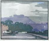KNIGHT Loxton 1905-1993,View of Nottingham Canal with the Castle beyond,Cheffins GB 2015-04-30