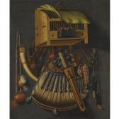 KNIGHT ROBERT 1662-1670,A TROMPE L'OEIL STILL-LIFE WITH A HUNTING HORN AND,Sotheby's GB 2010-10-27