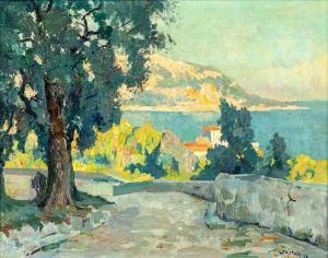 KNIP Willem Anton Alexander,Strada costiera a Saint-Tropez,1938,Casa d'Aste Arcadia 2024-04-18