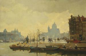 KNIP Willem Anton Alexander 1883-1967,View of the Prins Hendrikkade with the St. Ni,1941,Christie's 2012-09-04