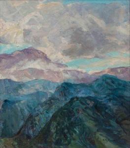 KNOPF Nellie Augusta 1875-1962,Colorado Mountain Tops,1921,Hindman US 2020-10-01