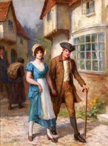 KNOWLES George Sheridan 1863-1931,Courting Couple,Tennant's GB 2024-03-16