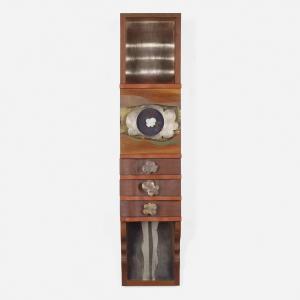 KNOX BENNETT Garry 1934-2022,Wall-mounted clock cabine,1972,Rago Arts and Auction Center 2022-07-20