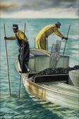 KNOX COLUMBUS 1923-1999,Untitled (Fishermen),1990,Swann Galleries US 2018-10-04