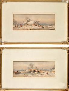 KNOX George James 1810-1897,WINTER LANDSCAPES,1868,Anderson & Garland GB 2014-09-16