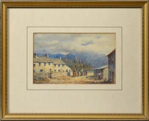 KNOX John,figures on a village street in a Highland setting,Tring Market Auctions 2019-11-29