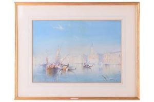KNOX Wilfred 1884-1966,Gondolas and the Doge's Palace, Venice,Dawson's Auctioneers GB 2023-04-27
