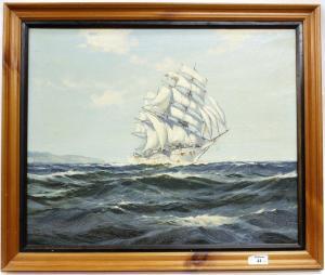 KNOX Wilfred 1884-1966,Two sailing vessels at sea and a schooner at sea,Mallams GB 2017-01-16