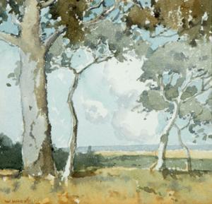 KNOX William Dunn 1880-1945,GumTrees in Landscape,Leonard Joel AU 2008-04-14