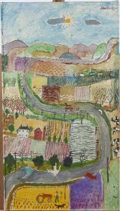 KNUDSEN John 1937-2014,Landscape Folk Art Painting,Everard & Company US 2012-02-13