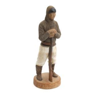 Knuth Eigil 1903-1996,Greenlandish stoneware hunter figure,Bruun Rasmussen DK 2024-02-12