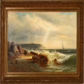 KNUTSON Johan 1816-1899,Coastal scene withrocks,Bruun Rasmussen DK 2010-05-31