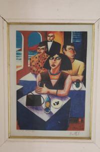 KNUTTEL Graham 1954-2023,CAFE SCENE,De Veres Art Auctions IE 2016-10-24