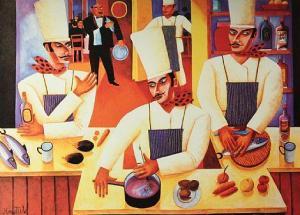 KNUTTEL Graham 1954-2023,Chefs,Gormleys Art Auctions GB 2017-09-05