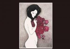 KOBAYASHI Donge 1927,Rose and the Nude,Mainichi Auction JP 2009-06-06