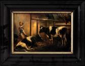 KOBEL J 1800-1800,stable interior with cows,Twents Veilinghuis NL 2013-10-18