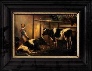 KOBEL J 1800-1800,stable interior with cows,Twents Veilinghuis NL 2013-10-18