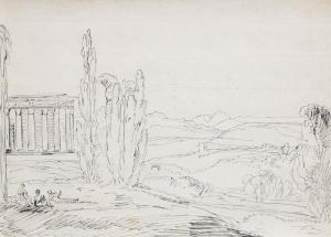 KOBELL Ferdinand 1740-1799,Landscape with Temple and Figures,1975,Lempertz DE 2022-11-19