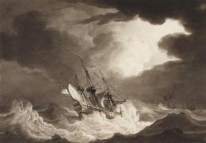 KOBELL Hendrik II 1751-1779,Stormy sea,1776,Sotheby's GB 2021-03-24