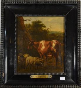 KOBELL Jan I 1756-1833,Vache et mouton,Rops BE 2017-03-05