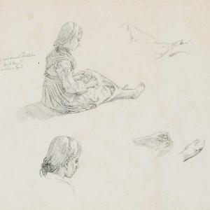 KOBKE Christen 1810-1848,Study of a little girl,Bruun Rasmussen DK 2012-02-28